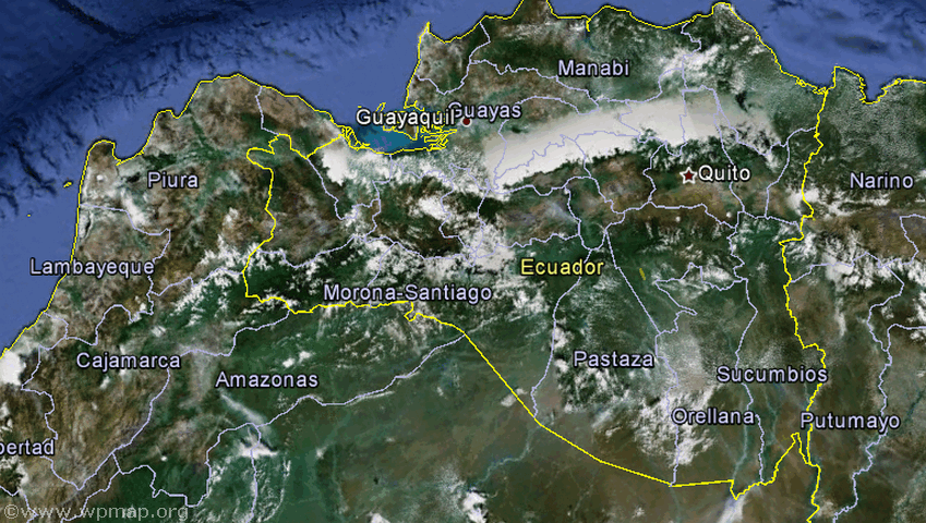 satellite map of ecuador