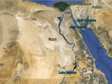 satellite map of egypt1