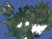 satellite map of ıceland