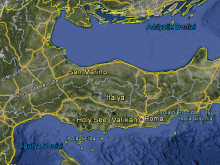 satellite map of italia1