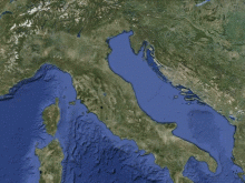satellite map of italia