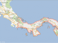 satellite map of panama