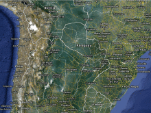 satellite map of paraguay1