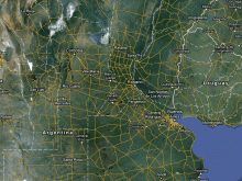 satellite map of uruguay1