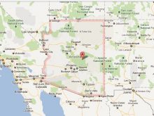 satellite map of arizona