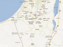 satellite map of israel1