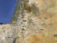 satellite map of israel2