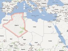satellite map of north algeria