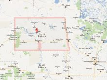 satellite map of north dakota