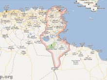 satellite map of tunisia