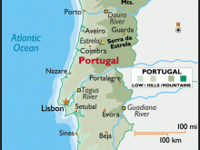 map of portugal