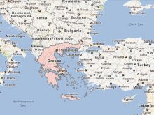 satellite map of greece