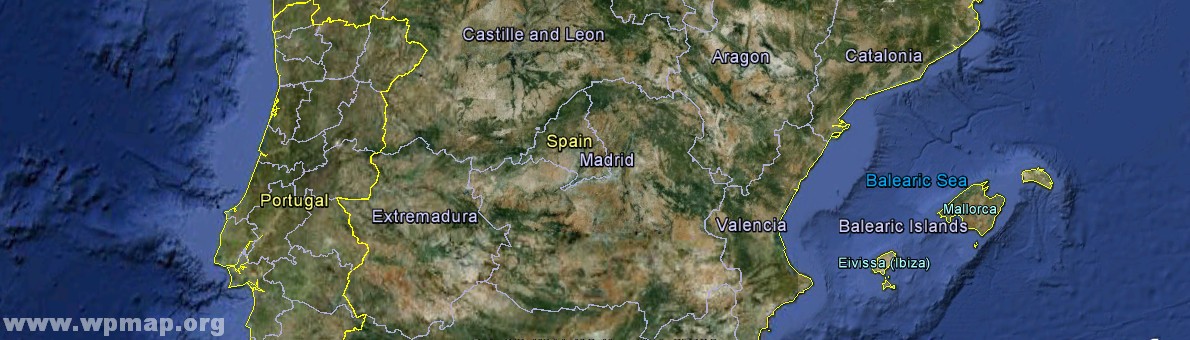 satellite map of spain - Satellite images - Map Pictures