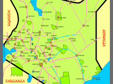 map of kenya