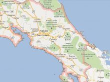 satellite map costa rica1