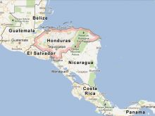 satellite map honduras