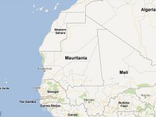 satellite map mauritania