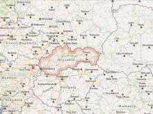 satellite map of slovakia