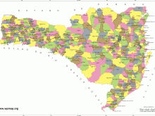 map of santa catarina brazil