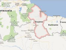 satellite map guyana