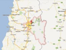 satellite map of santiago