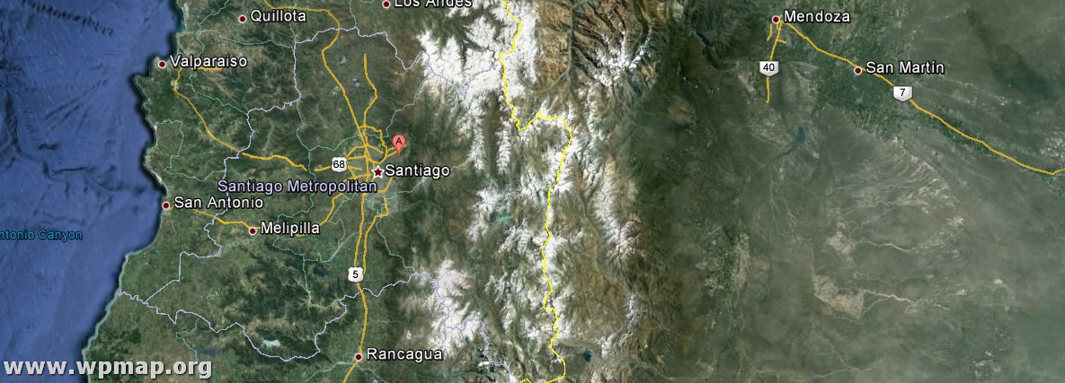 satellite map of santiago6 satellite map of santiago6