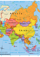 Map of Asia Political