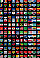 Printable Country Flags with blue, white and red