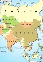 Map of Asia Political Map
