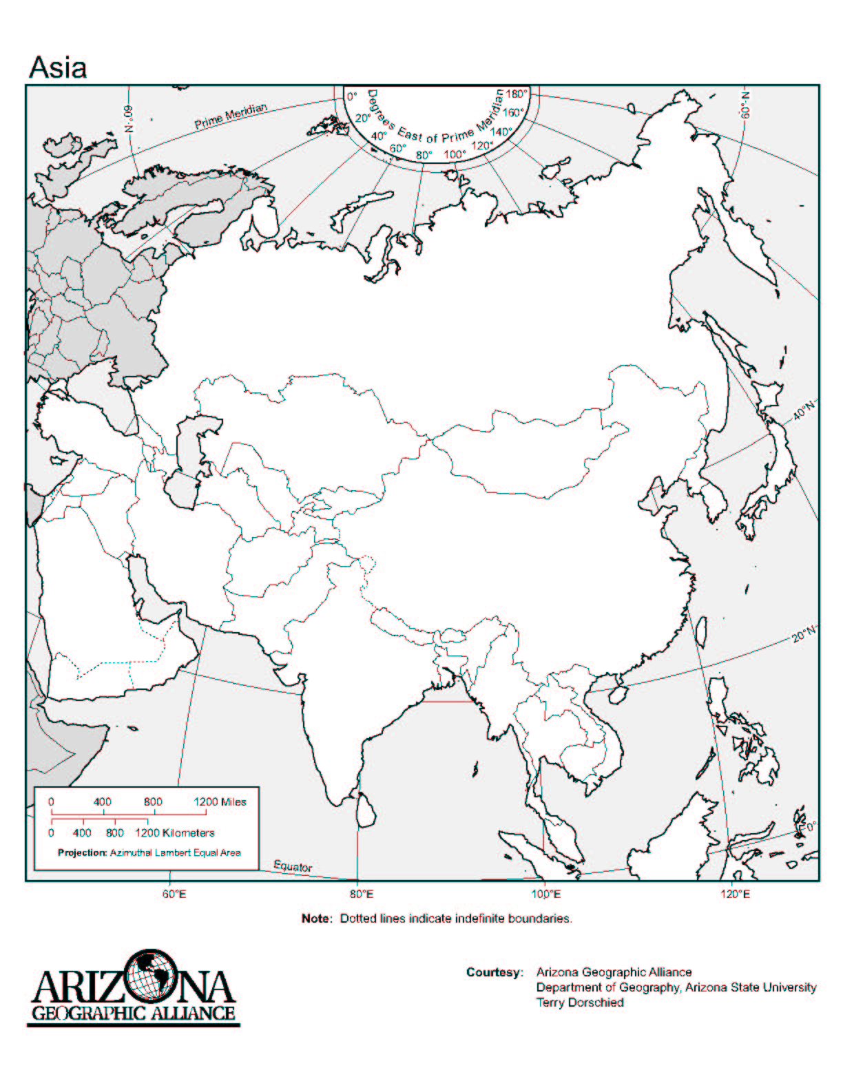 Asia Blank Map Pictures