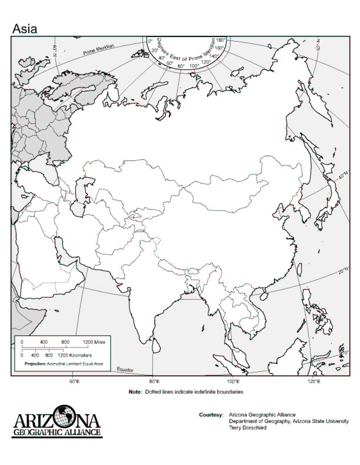 Blank Political Map Of Asia