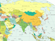 Map of Asia Political