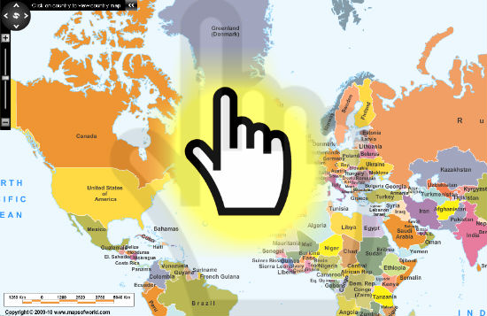 Interactive World Map With Countries To Pin On