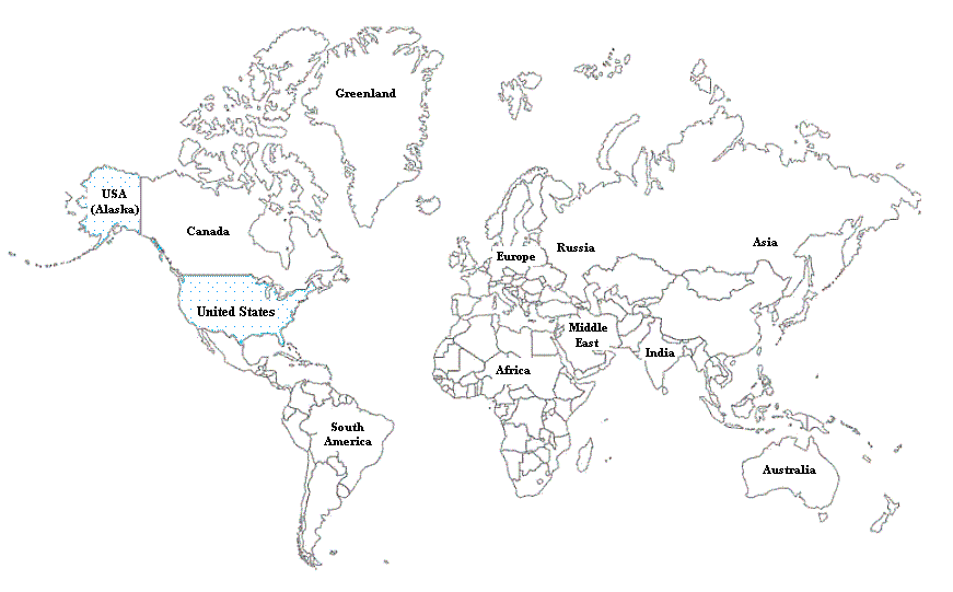 Blank Political Map Of World A4 Size