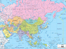 Map of Asia Political