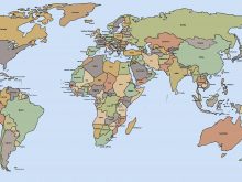 printable world map political