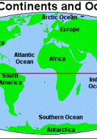 continents oceans
