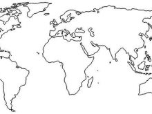 continents outline map