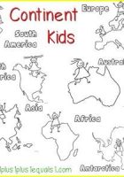 continents of the world printable
