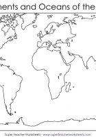 continents outline map