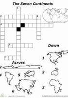 continents oceans worksheets