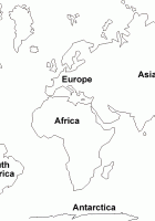 continents outline map