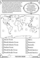 continents and oceans activities