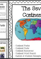 continents oceans information