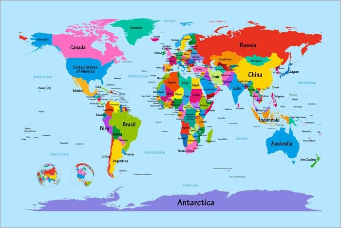 Printable World Map For Kids