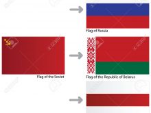 9087835 A set of flags Soviet Union Belarus Russia opposition of Republic of Belarus Stock Vector.jpg