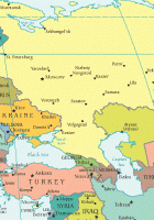 political map of russia and europe