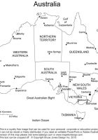 outline maps of australia