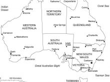 outline maps of australia