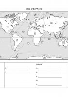 continents oceans worksheets